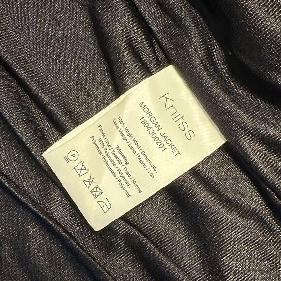 Knitss black and orange Morgan Virgin Wool Jersey knit jacket size Small - Picture 14 of 14